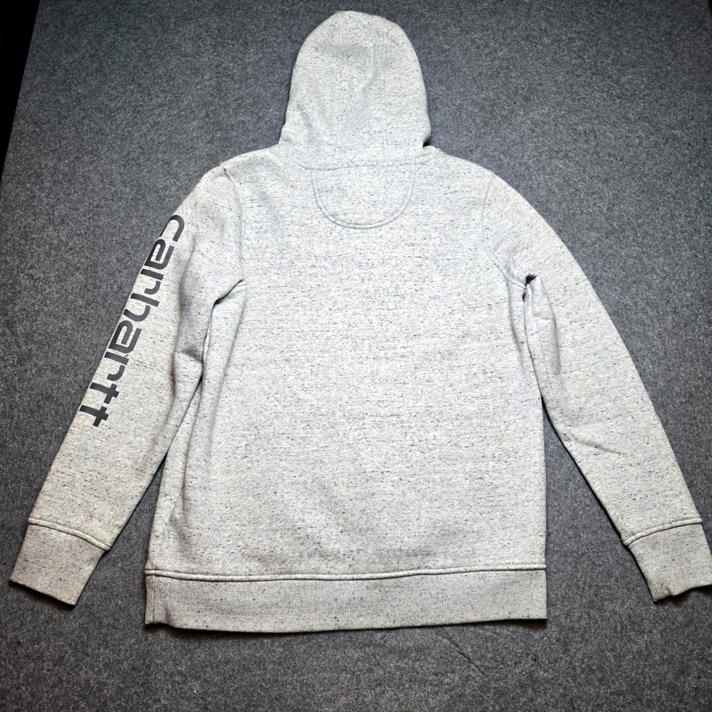 Carhartt Relaxed Fit Hoodie Womens Large Gray Kangaroo Pockets Drawstring Winter